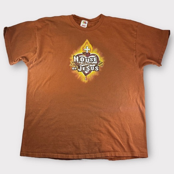 Vintage Y2K House of Blues House of‎ Jesus Parody Spoof Shirt Size XXL 2XL FOTL - Picture 1 of 3